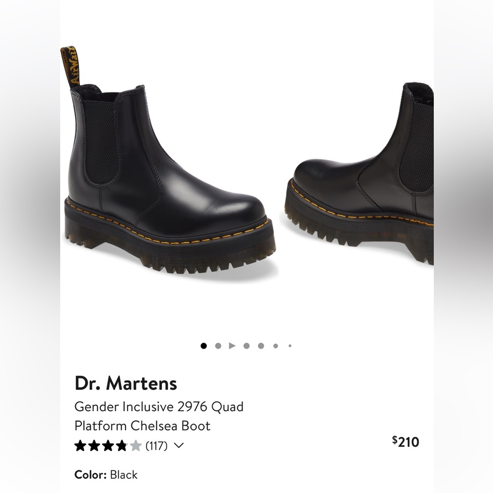 Dr. Martens gender inclusive 2976 quad platform chelsea boot
